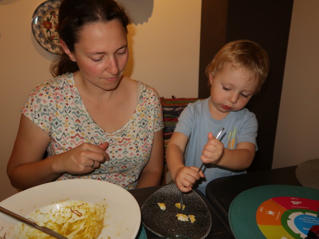 Sabine und Nils im Restaurant Wine & Food in Palma (14. Nov.)