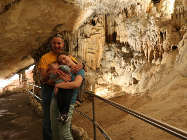 Nils, ich und Sabine in den Coves del Drac in Porto Cristo (17. Nov.)