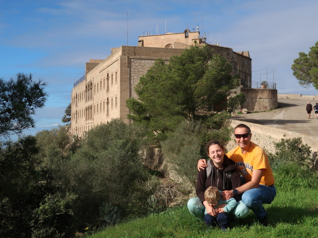 Nils, Sabine und ich im Santuari de Sant Salvador de Felanitx, 509 m (18. Nov.)