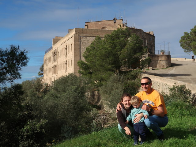Sabine, Nils und ich im Santuari de Sant Salvador de Felanitx, 509 m (18. Nov.)