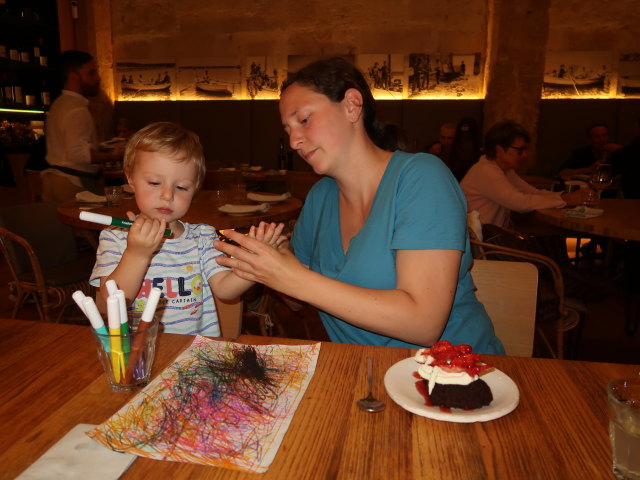Nils und Sabine im Restaurant Bocoi in Portocolom (18. Nov.)