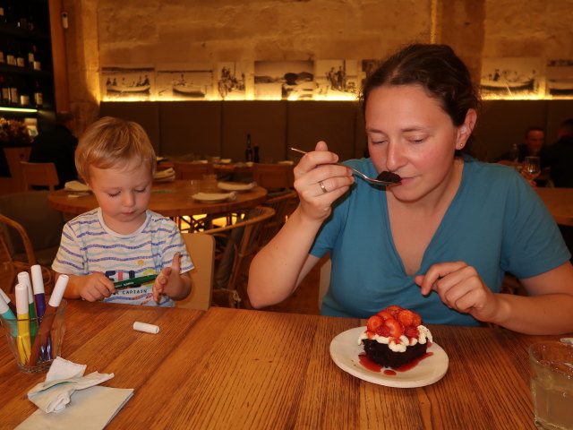 Nils und Sabine im Restaurant Bocoi in Portocolom (18. Nov.)