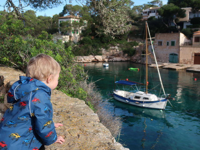 Nils in der Cal&oacute; d'En Busques in Cala Figuera (20. Nov.)
