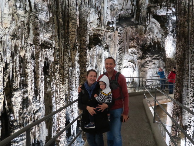 Sabine, Nils und ich in den Coves de Art&aacute; in Canyamel (20. Nov.)