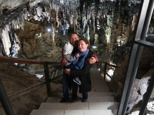 Nils, ich und Sabine in den Coves de Art&aacute; in Canyamel (20. Nov.)