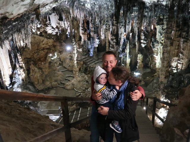 Nils, ich und Sabine in den Coves de Art&aacute; in Canyamel (20. Nov.)