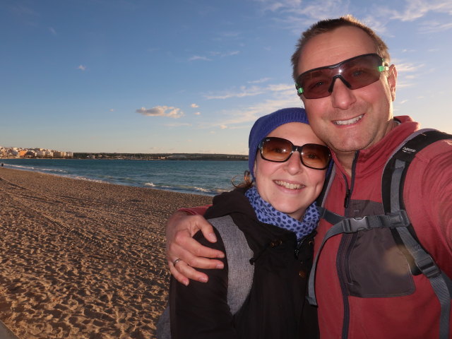 Sabine und ich am Platja de s'Arenal in Palma (22. Nov.)