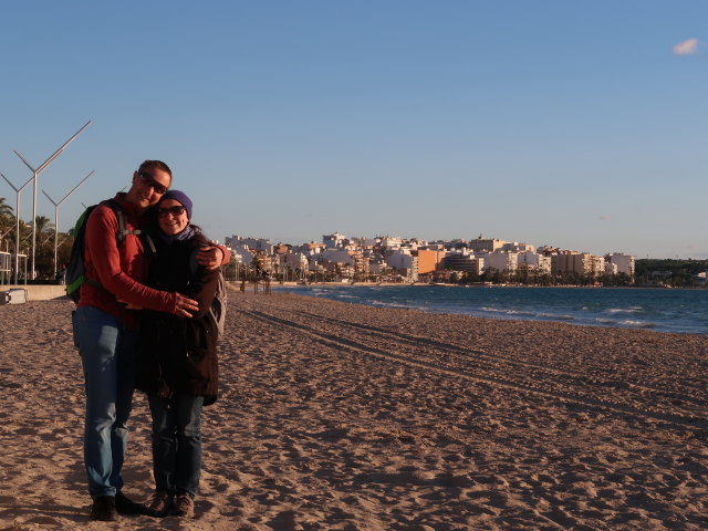Ich und Sabine am Platja de s'Arenal in Palma (22. Nov.)