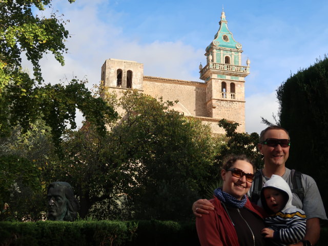 Sabine, ich und Nils in den in den Jardins Rei Joan Carles in Valldemossa (23. Nov.)