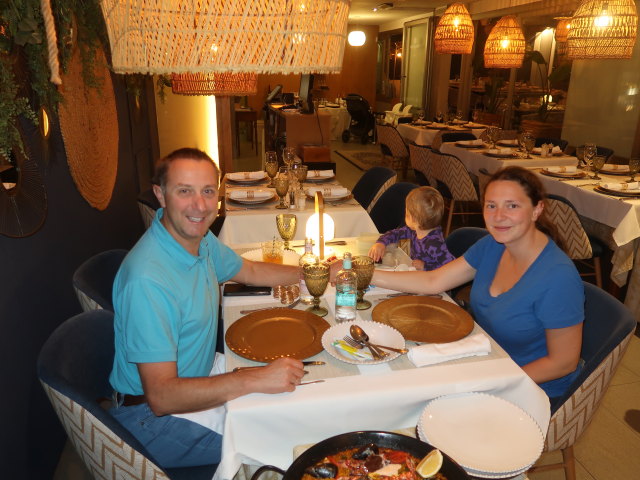 Ich, Nils und Sabine im Restaurant La Piazzetta in Port d'Andratx (24. Nov.)