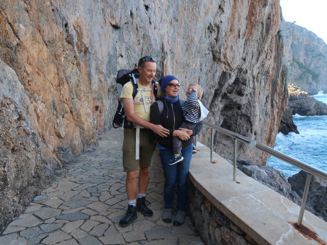 Ich, Sabine und Nils zwischen Port de Sa Calobra und Torrent de Pareis (26. Nov.)