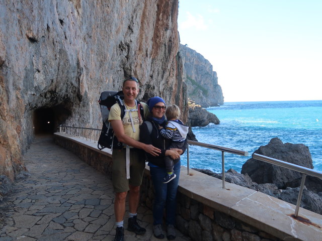 Ich, Sabine und Nils zwischen Port de Sa Calobra und Torrent de Pareis (26. Nov.)