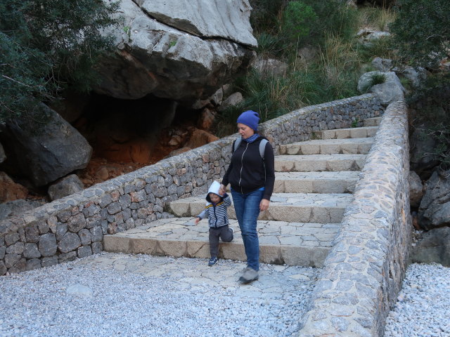 Nils und Sabine zwischen Port de Sa Calobra und Torrent de Pareis (26. Nov.)