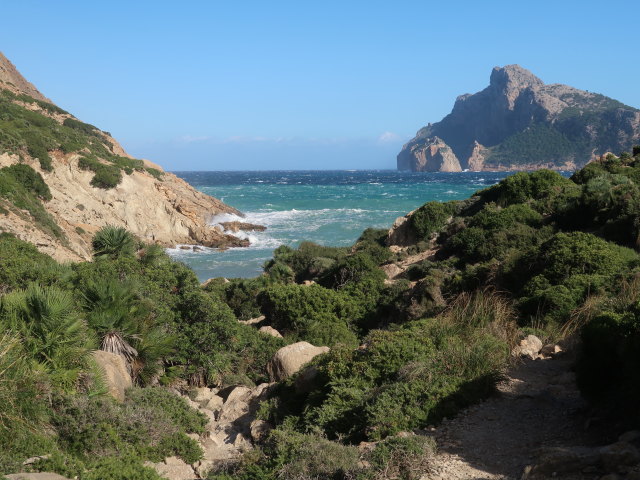 Cala B&oacute;quer vom Coll del Moro aus (27. Nov.)