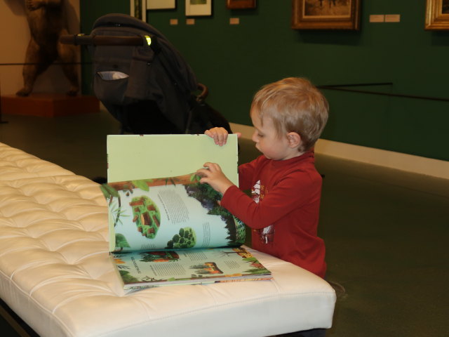 Nils in der Sonderausstellung 'Sehnsucht Wald'