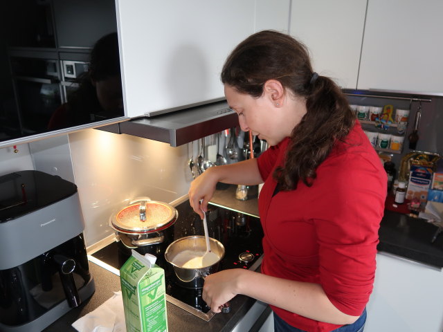 Sabine im Haus meiner Eltern (24. Dez.)