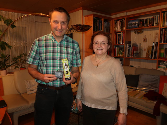 Ich und Brigitte im Haus meiner Eltern (24. Dez.)