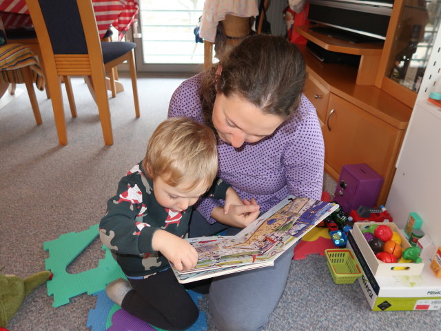 Nils und Sabine in unserer Wohnung (25. Dez.)