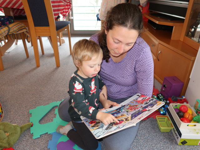 Nils und Sabine in unserer Wohnung (25. Dez.)