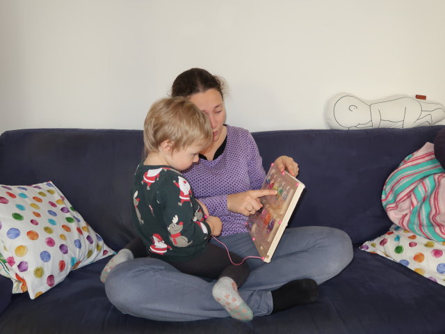 Nils und Sabine in unserer Wohnung (26. Dez.)