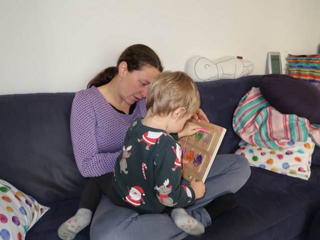 Sabine und Nils in unserer Wohnung (26. Dez.)