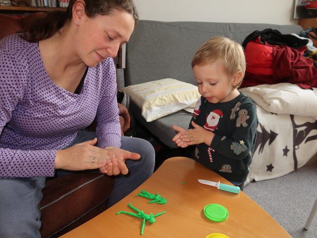 Sabine und Nils in unserer Wohnung (26. Dez.)