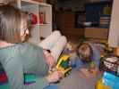 Mama und Nils in unserer Wohnung