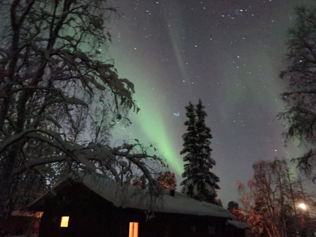 Wildniscamp von Arctic Dogsled Adventure beim V&auml;kk&auml;r&auml;j&auml;rvi (21. Feb.)