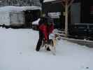 Markus in der Basis von Arctic Dogsled Adventure in Laxforsen (20. Feb.)