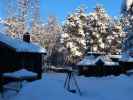 Wildniscamp von Arctic Dogsled Adventure beim V&auml;kk&auml;r&auml;j&auml;rvi (21. Feb.)