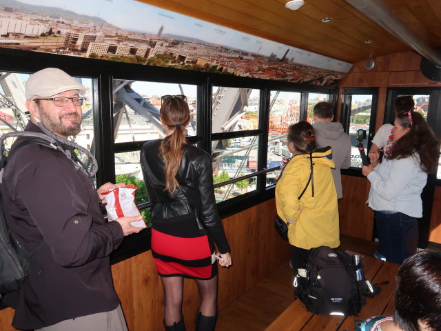 Markus, Julia, Silvana und Udo im Riesenrad
