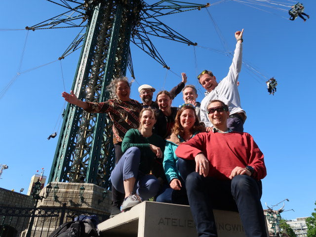 Silvana, Klara, Markus, Julia, ?, Udo, Peter und ich beim Praterturm