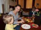 Nils, Sabine und Mama im Buschenschank Lentner