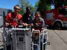Ich, Nils und Sabine bei der Feuerwache S&uuml;&szlig;enbrunn