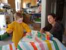 Nils und Sabine in unserer Wohnung