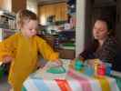 Nils und Sabine in unserer Wohnung