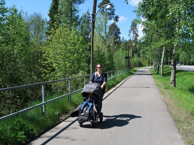 Nils und Sabine auf der Ahlmanintie in Kouvola (23. Mai)