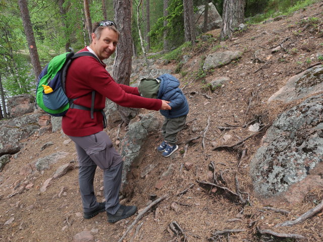 Ich und Nils am Ketunlenkki im Repoveden Kansallispuisto (24. Mai)