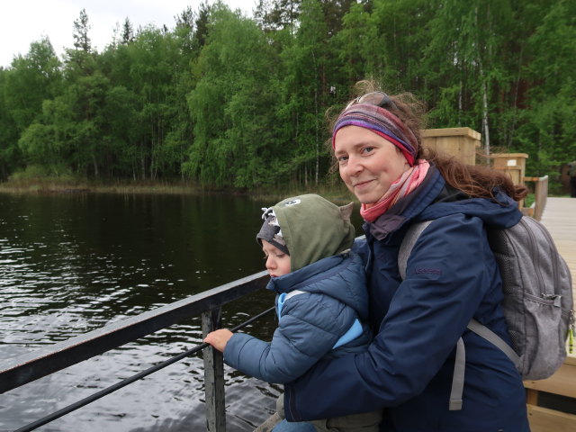 Nils und Sabine auf der Ketunlossi im Repoveden Kansallispuisto (24. Mai)