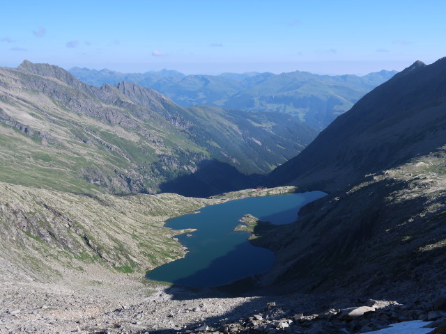 Unterer Gerlossee von der Rosskarscharte aus (12. Juli)