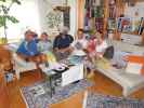 Papa, Mama, Markus, ich, Nils und Sabine im Haus meiner Eltern