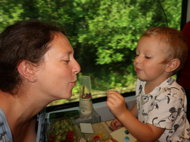 Sabine und Nils im REX 2102 (18. Juli)