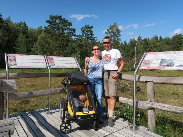 Nils, Sabine und ich im Naturpark Heidenreichsteiner Moor (18. Juli)