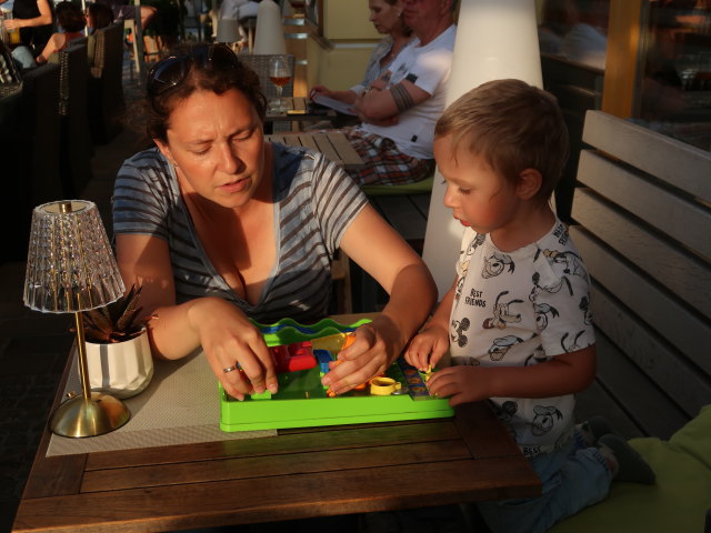 Sabine und Nils im Stadtwirtshaus Hopferl in Gm&uuml;nd (18. Juli)