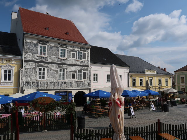 Rathausplatz in Weitra (19. Juli)