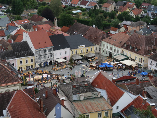 Rathausplatz vom Schloss Weitra aus (19. Juli)