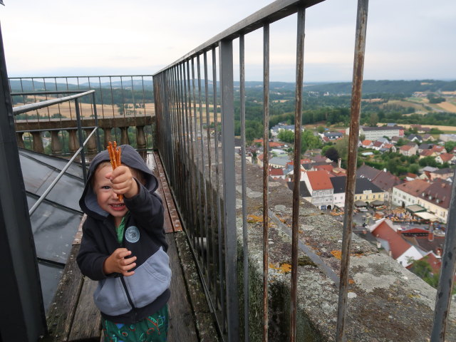 Nils im Schloss Weitra, 601 m (19. Juli)