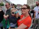 Nils und Sabine am Rathausplatz in Weitra (19. Juli)
