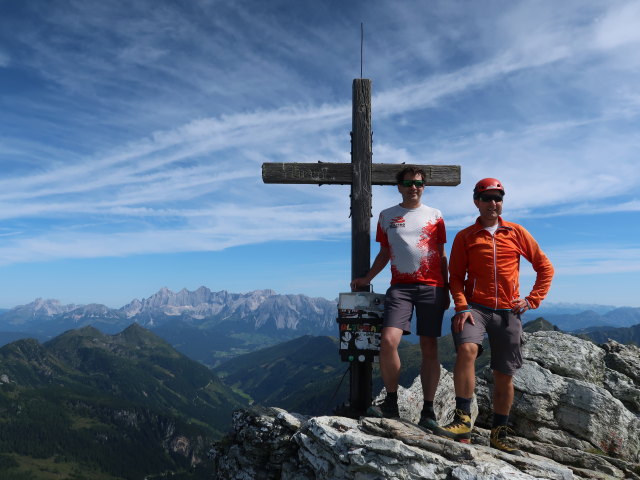 Ronald und ich auf der Steirischen Kalkspitze, 2.459 m (25. Juli)