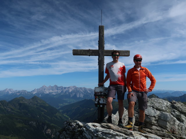 Ronald und ich auf der Steirischen Kalkspitze, 2.459 m (25. Juli)